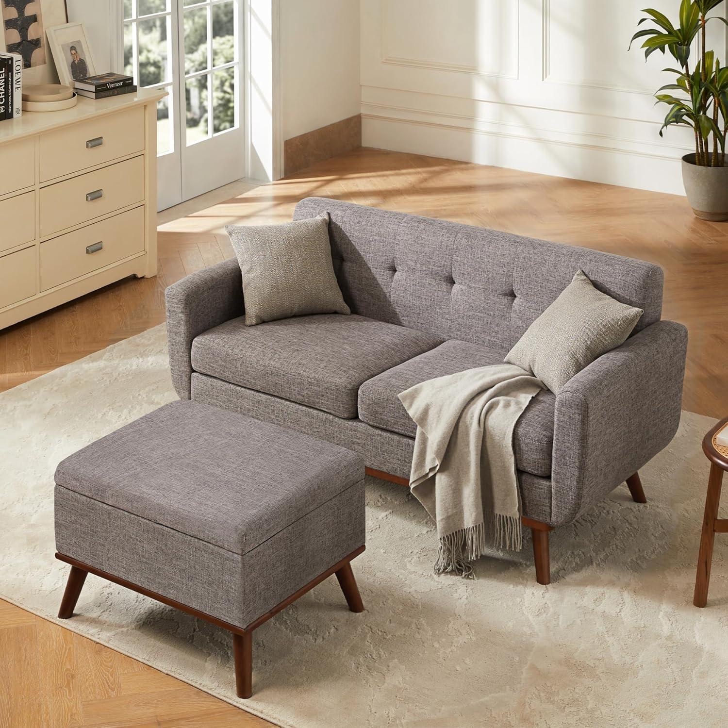 Why We Love the Kingfun 65″ Loveseat & Ottoman Set