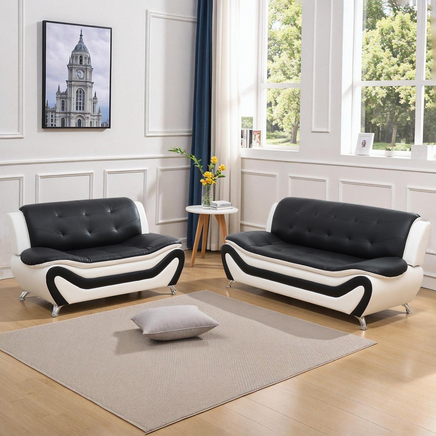 Our Honest Take: Stylish & Space-Smart Faux Leather Sofa Set