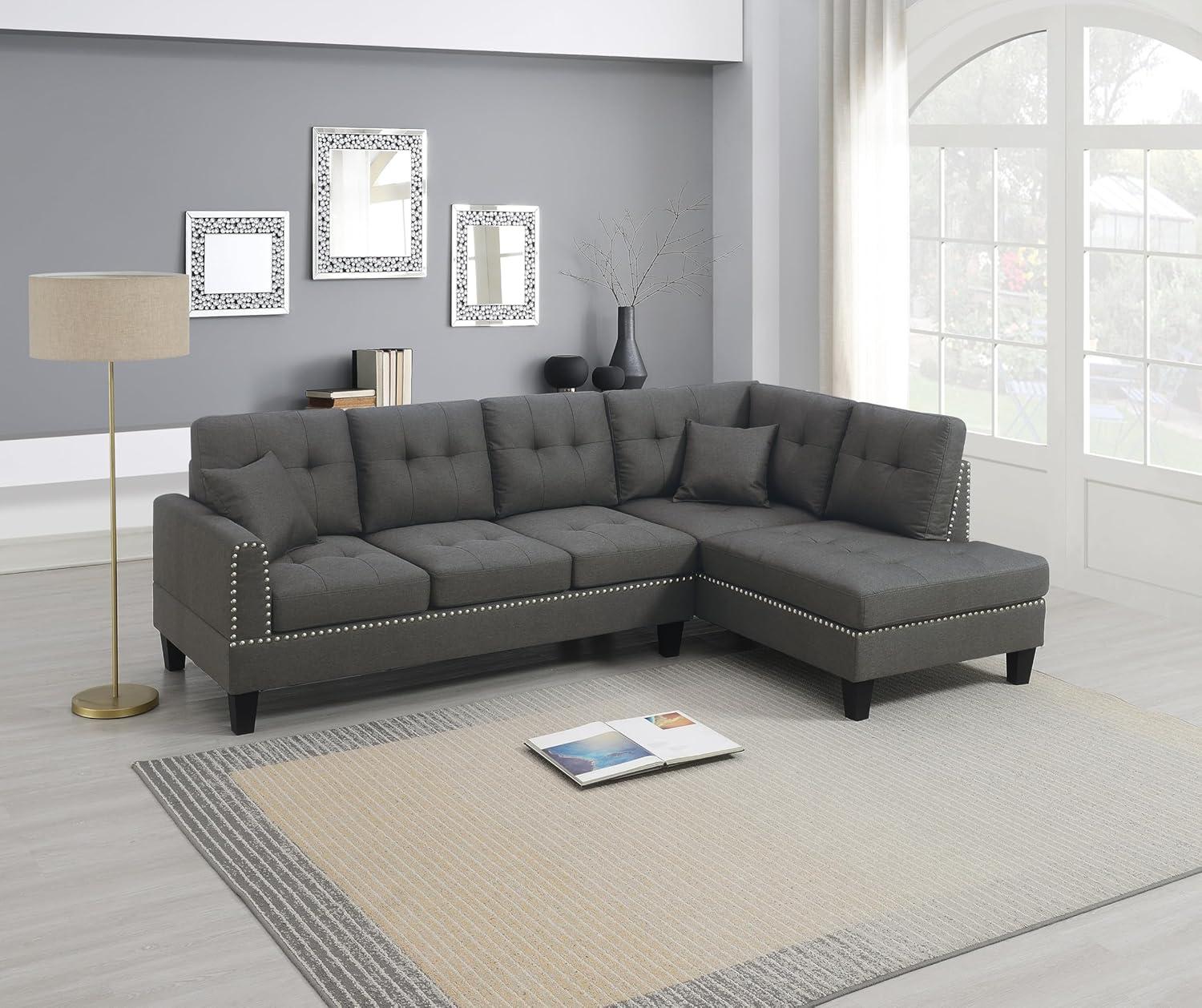 Our Honest Take on the Dark Coffee Linen 2-Piece Sectional Set