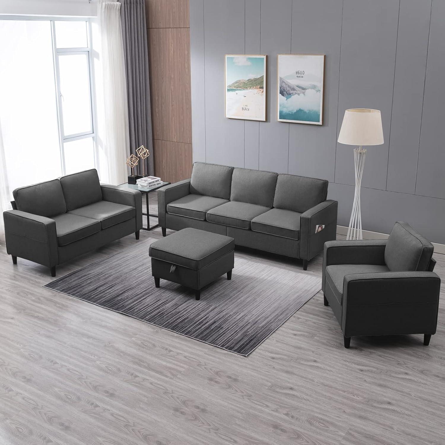 Our Take on the ZAFLY 4-Piece Dark Grey Modular Sofa Set