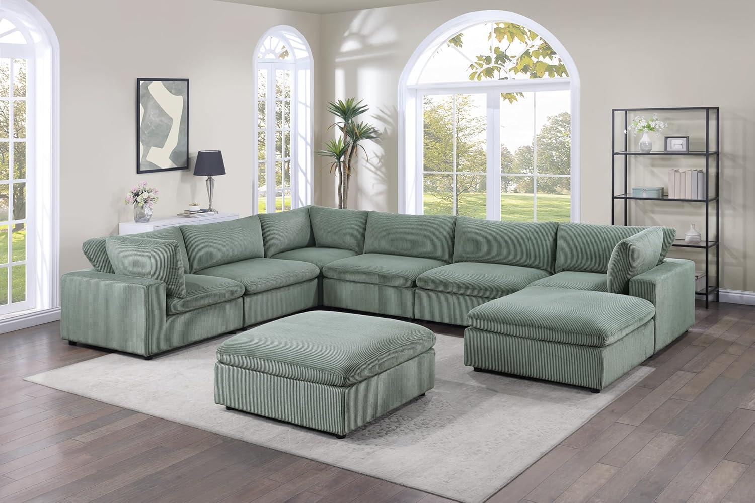How We Transformed Our Living Room with the Sage Corduroy Sectional
