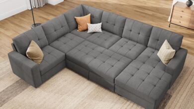 Our HONBAY U-Shaped Sleeper Sofa: Spacious, Sturdy, & Stylish