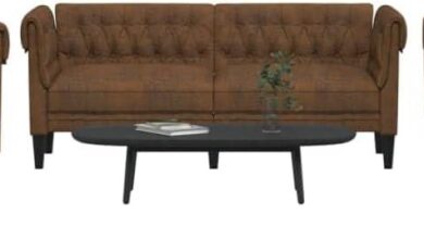 Our Take on the Brown Polyester 3-Seater Sofa: Comfort Meets Style