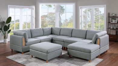How We Transformed Our Living Room with the 8-Piece Light Grey Sofa Set