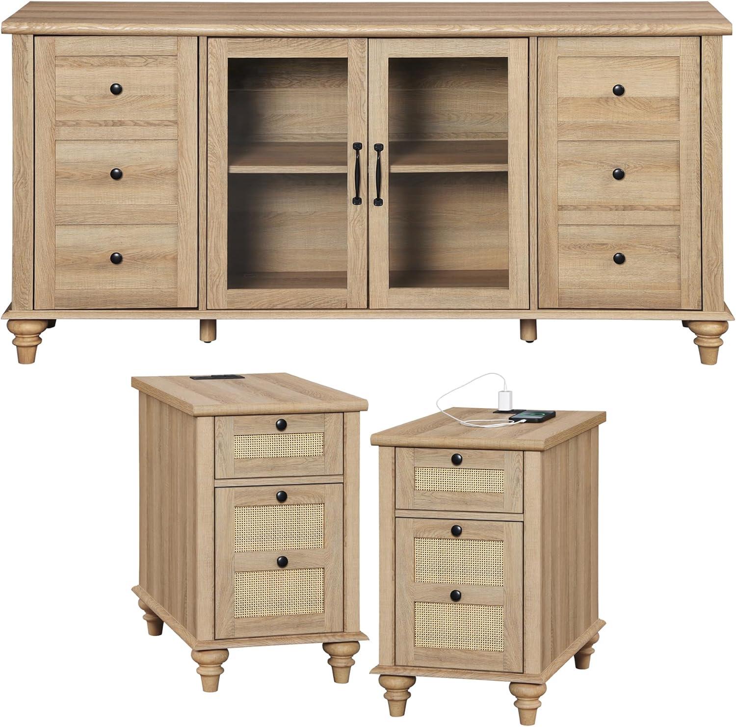 Our Honest Take on the WAMPAT 3-Piece Modern TV Stand Set