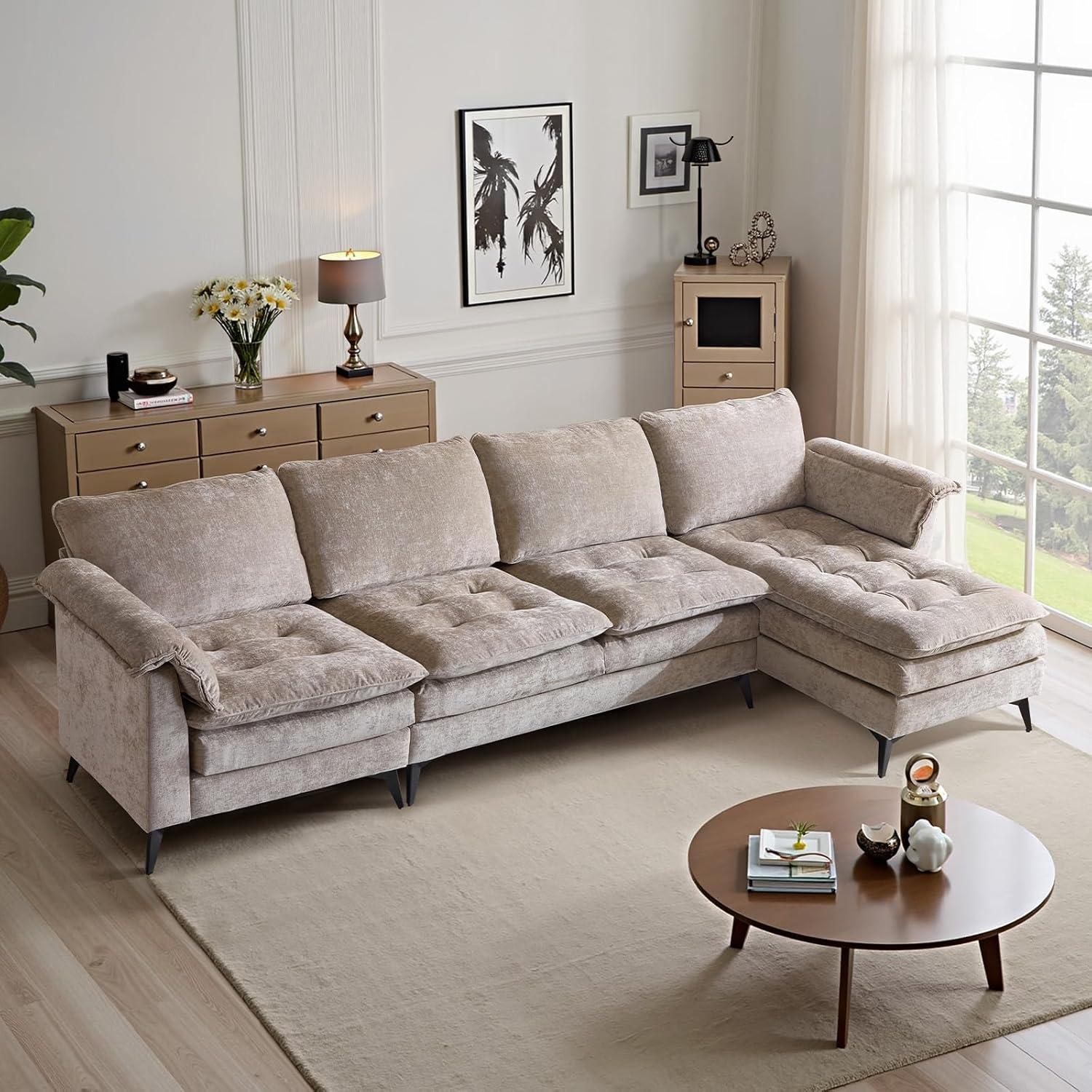 Our Take on the VINGLI 129″ Reversible L-Shaped Sectional Sofa
