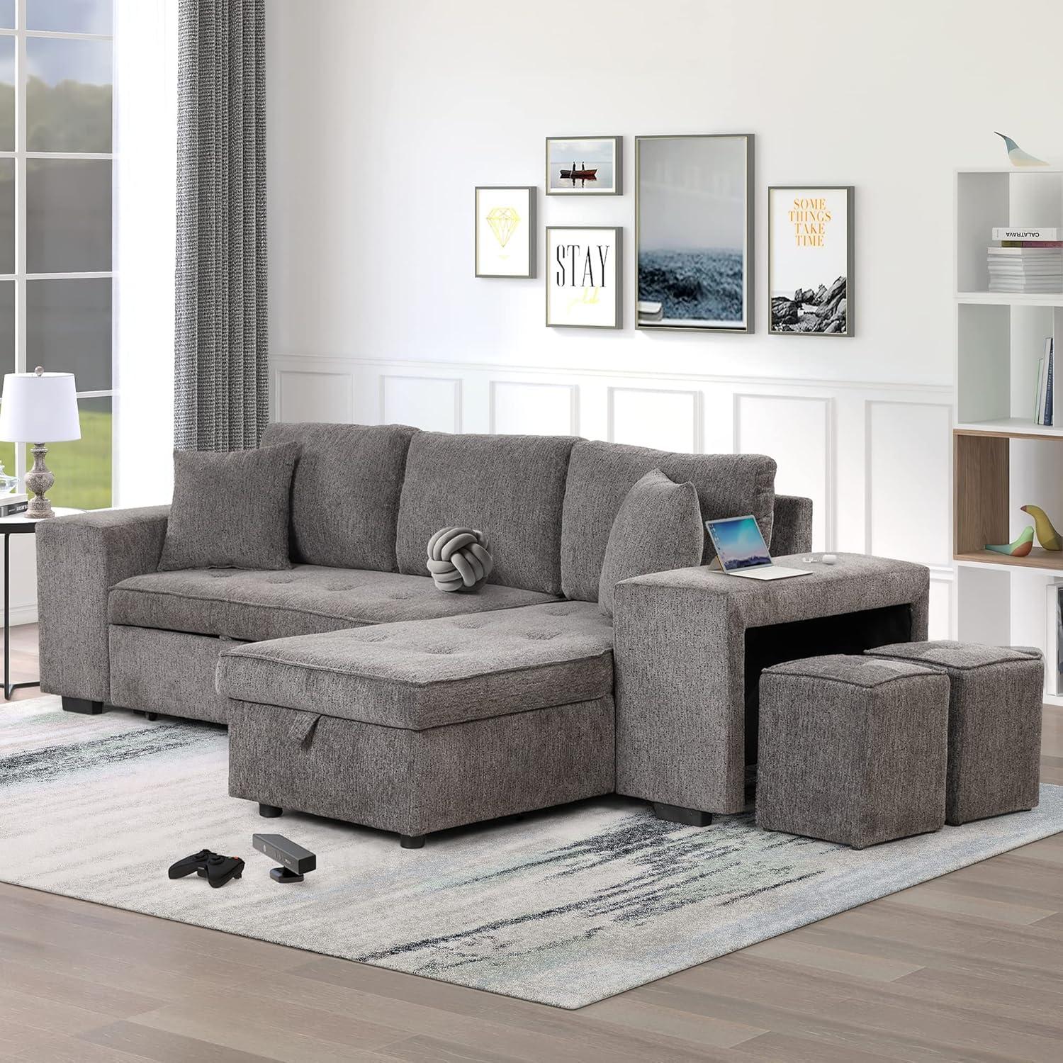 Why We Love the Harper & Bright Knox Charcoal Sectional Sofa Set
