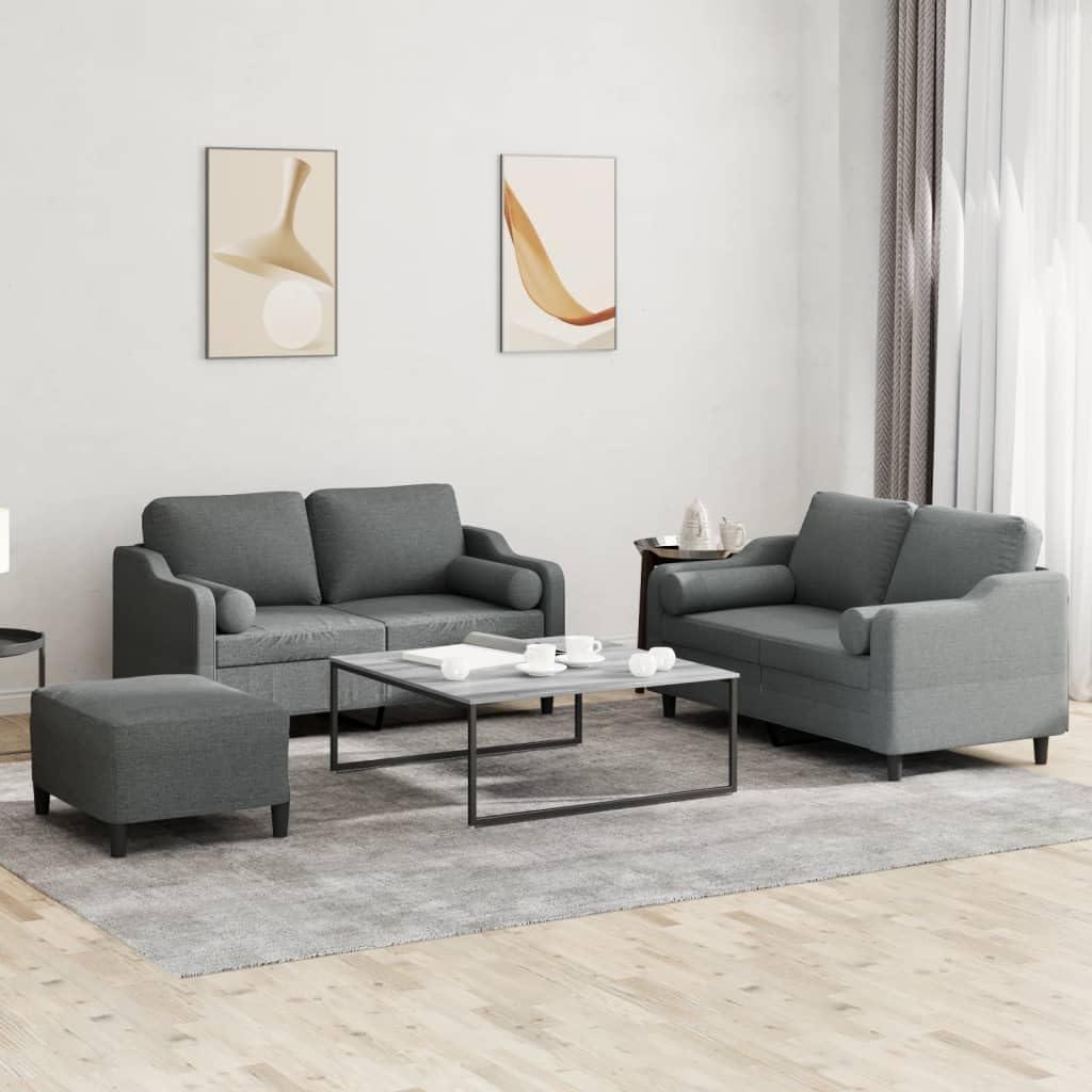 Our Take on the Dark Gray 3-Piece Sofa Set for Small Spaces