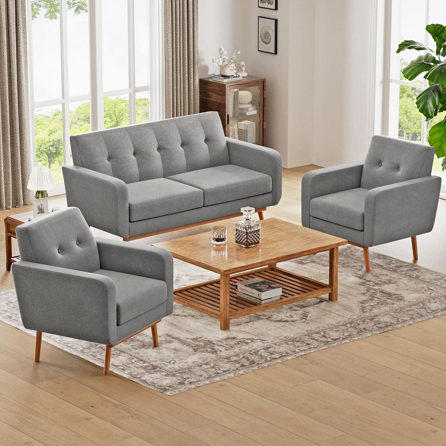 Our Review of the HUIMO 3-Piece Button Tufted Sofa Set