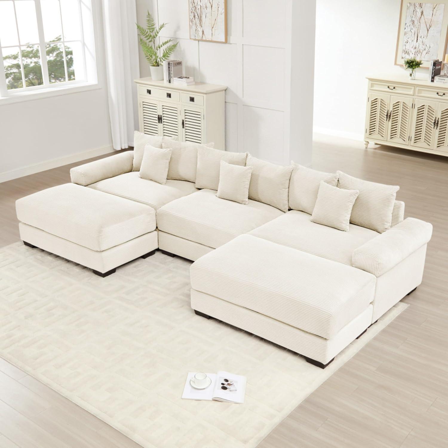 Our Take on the Cozy, Modular Corduroy 3-Seater Sofa Set