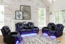 Our Review: Stylish Power Recliner Sofa Set with LED & USB Features