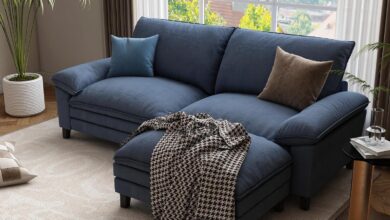 Finding Comfort and Style Together: Our Review of the Navy Blue L-Shape Sofa