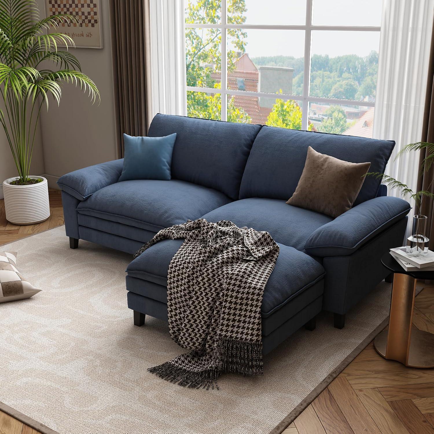 Finding Comfort and Style Together: Our Review of the Navy Blue L-Shape Sofa