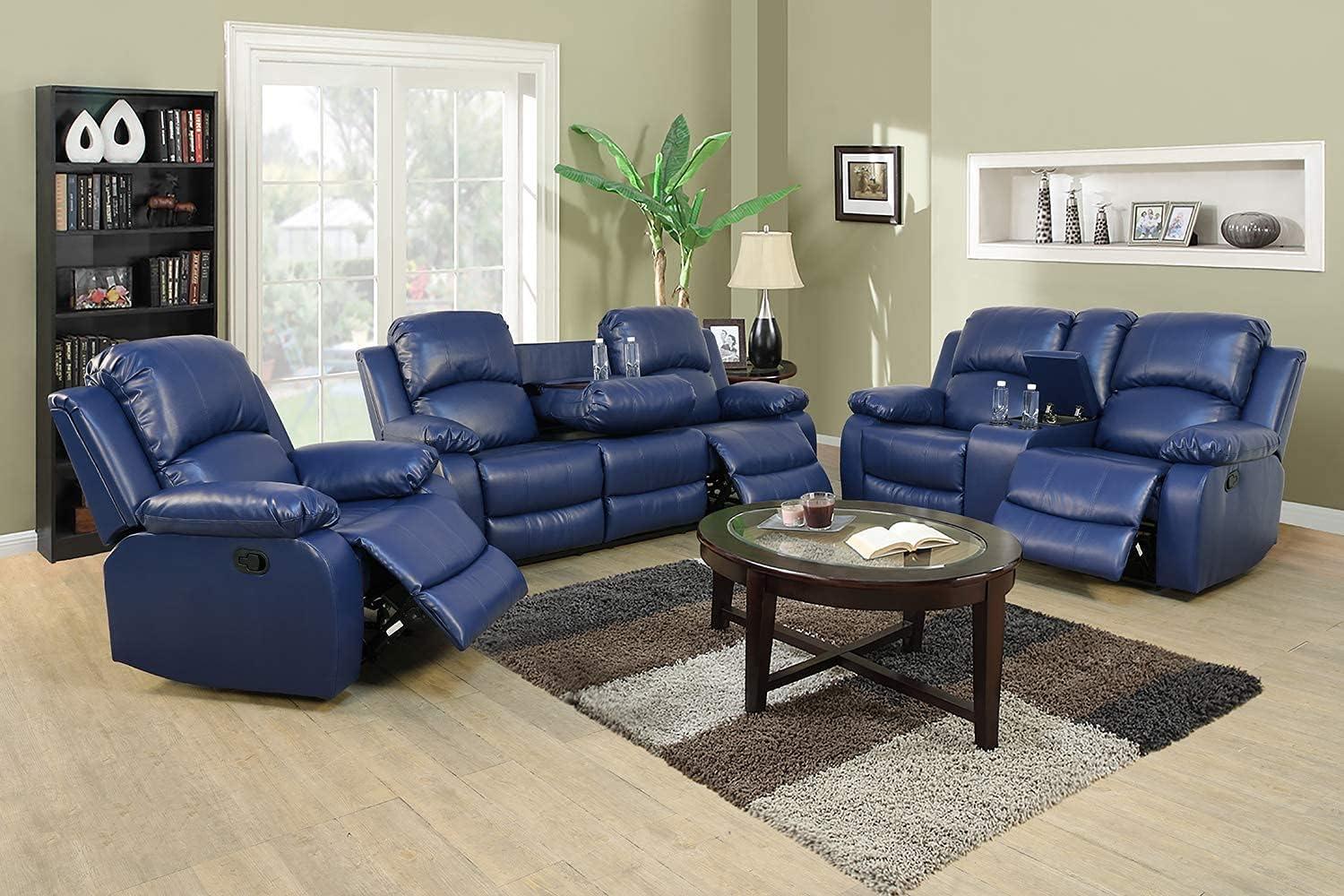 Our Take on the Golden Furniture Blue Recliner Sofa Set: Comfort Meets Style