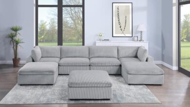 Our Honest Take on the Dark Gray Corduroy 7pc Sectional Set