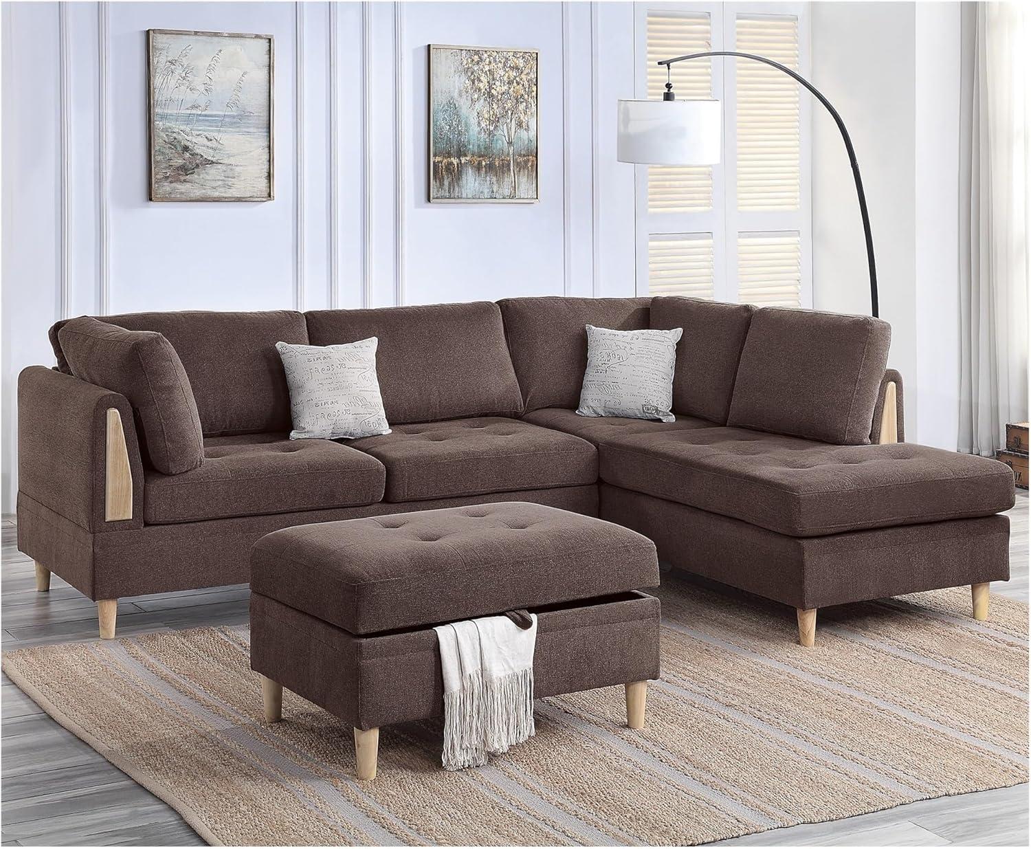 Our Take on the Stylish 3-Piece Reversible Chenille Sofa Set