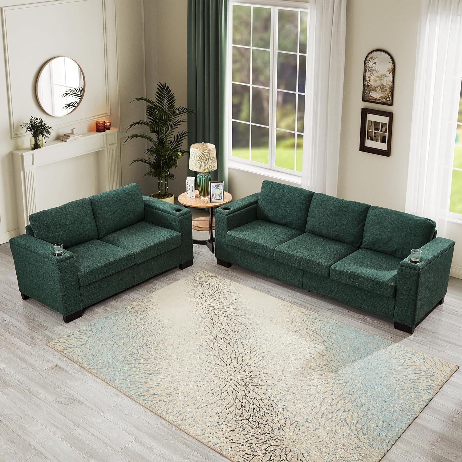 How We Fell for This Modern Green Sofa Set: Comfort Meets Function