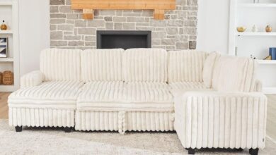 How We Love the Belffin Modular Corduroy Sleeper Sofa Bed