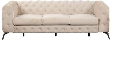 Our Take on the Modern 3-Piece Velvet Sofa Set with Metal Legs