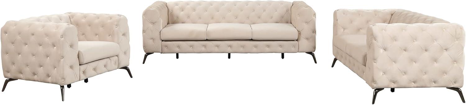 Our Take on the Modern 3-Piece Velvet Sofa Set with Metal Legs