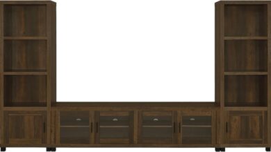 How We Transformed Our Space with Coaster’s Dark Pine Entertainment Center