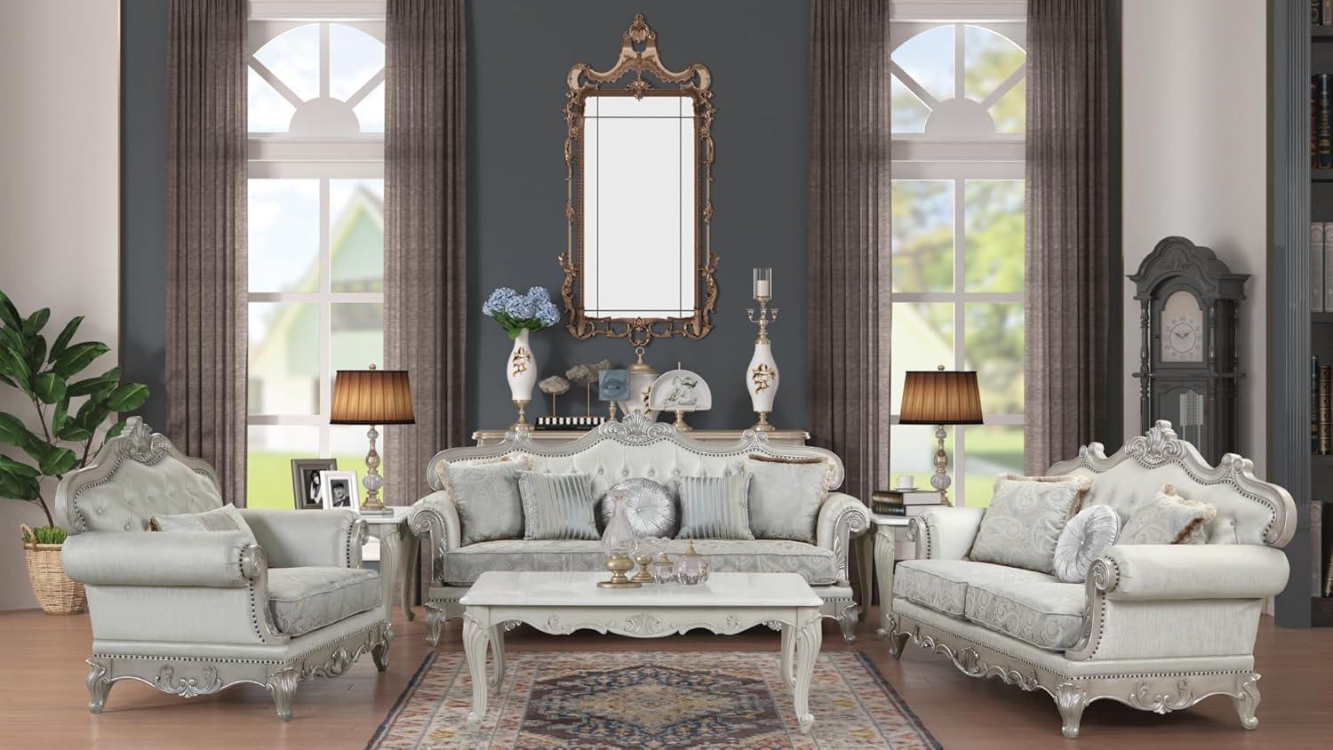 How We Found Elegance in the Traditional 5PC Silver Living Set