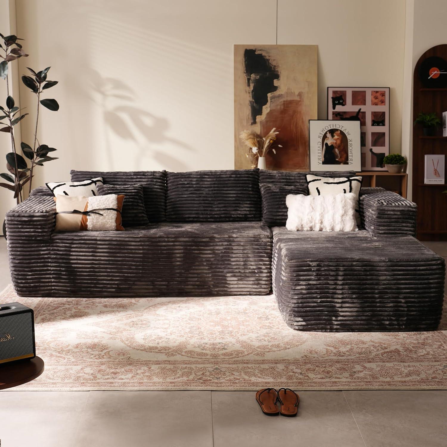 Why We Love the HOOOWOOO L-Shaped Velvet Couch for Our Space