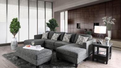How We Made Our Living Room Cozy with the Gray Chenille Sectional Set
