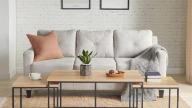 How We Loved the Lavish Home Walnut Nesting Table Set