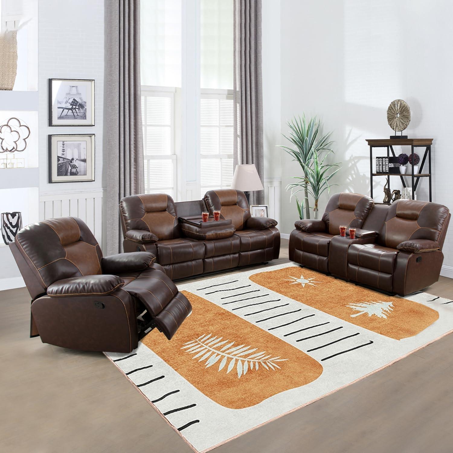 Our Honest Take on the Luxurious Brown Leather Recliner Sofa Set