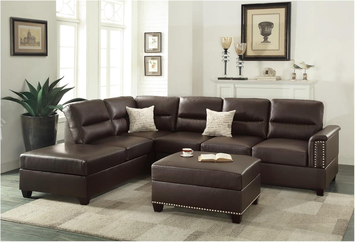 Our Honest Take: 3-Piece Espresso Faux Leather Sofa Set Review