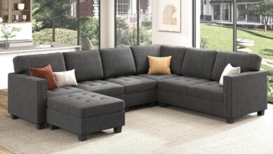 How We Loved the HONBAY Velvet Sectional Sofa with Storage
