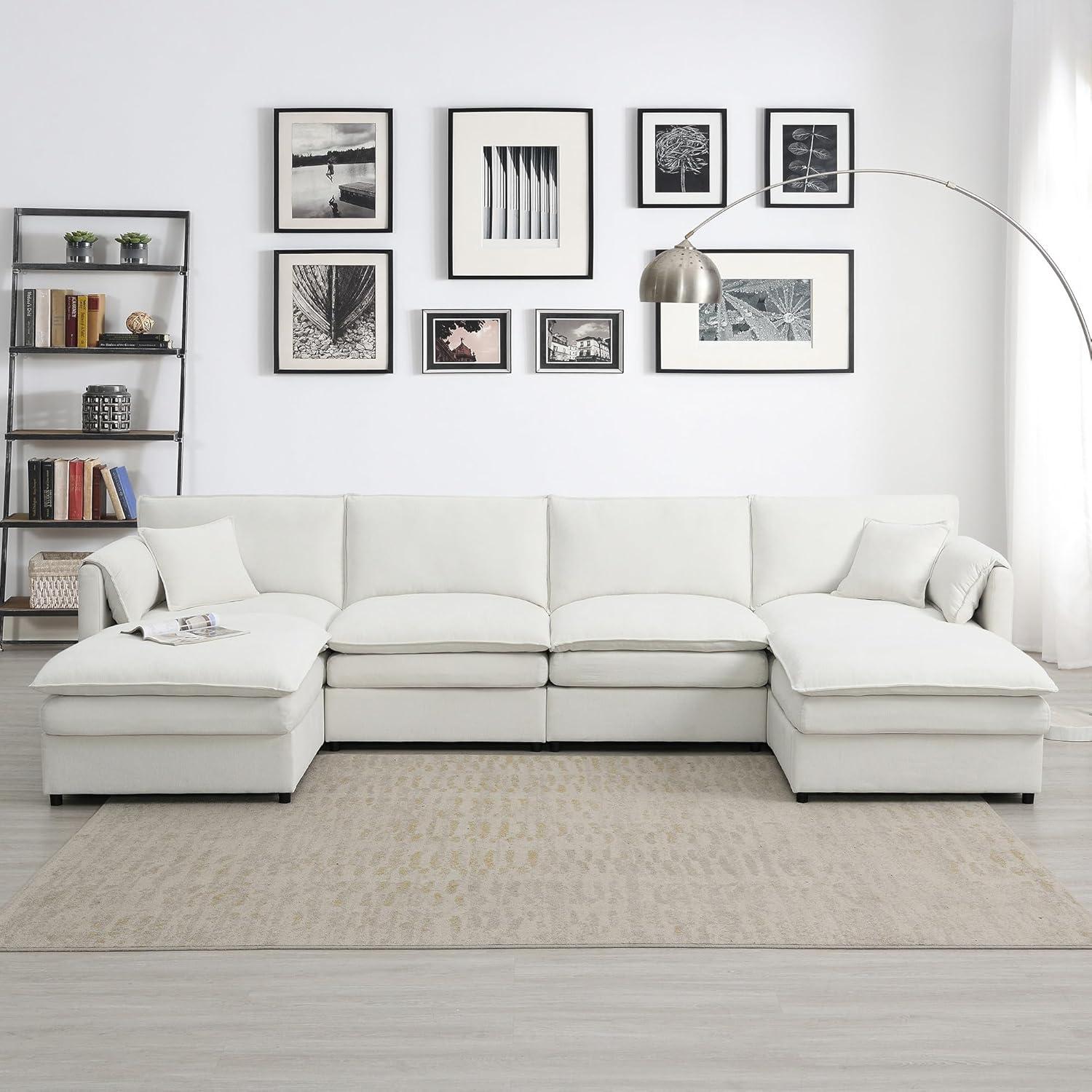 Our Honest Take on the 134″ Chenille U-Shaped Cloud Sofa Set