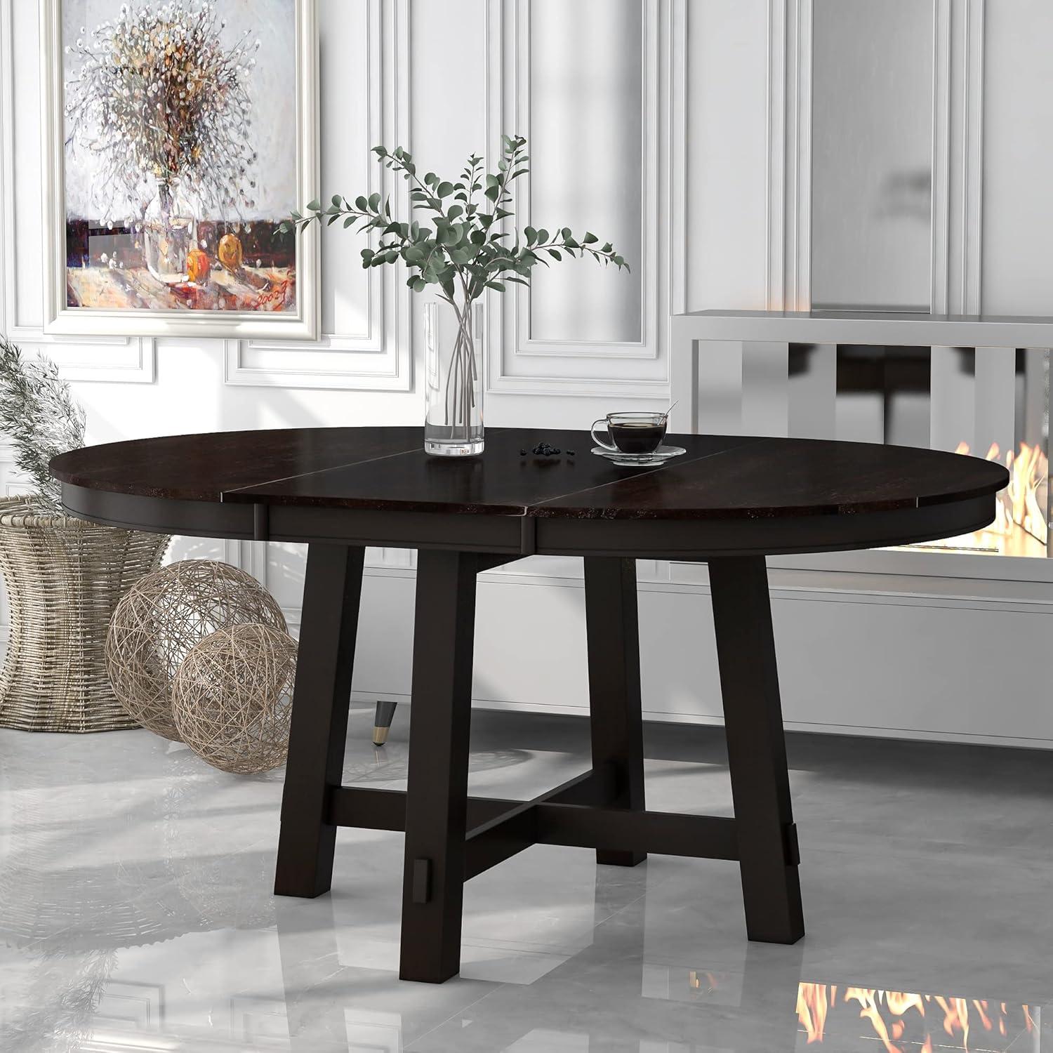 Our Take on the Voohek Extendable Rustic Round Dining Table
