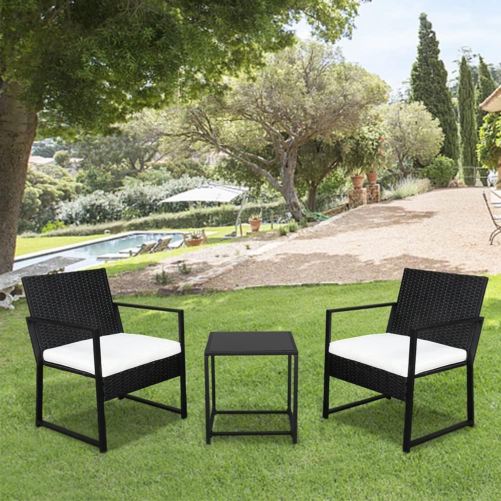 how We're Enjoying Our Stylish 3-Piece Rattan Patio Set Together
