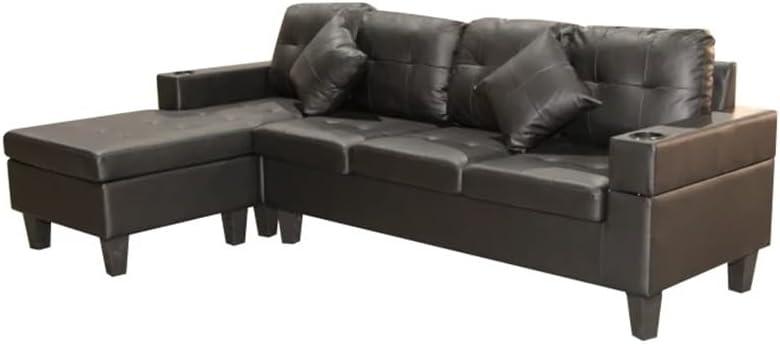 Our Honest Take: Stylish & Practical ⁢Black ⁢PU Sectional Sofa Review