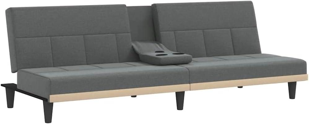 Our Honest Take: Dark Gray Sofa ⁤Bed with Cup Holders & USB ⁢Ports