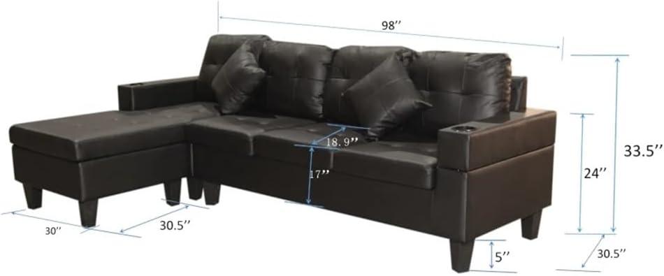 Our Honest Take: Stylish & Practical Black PU⁤ Sectional Sofa Review