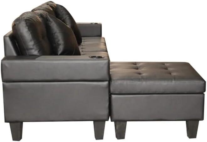 Our Honest Take: stylish & Practical Black PU Sectional Sofa Review