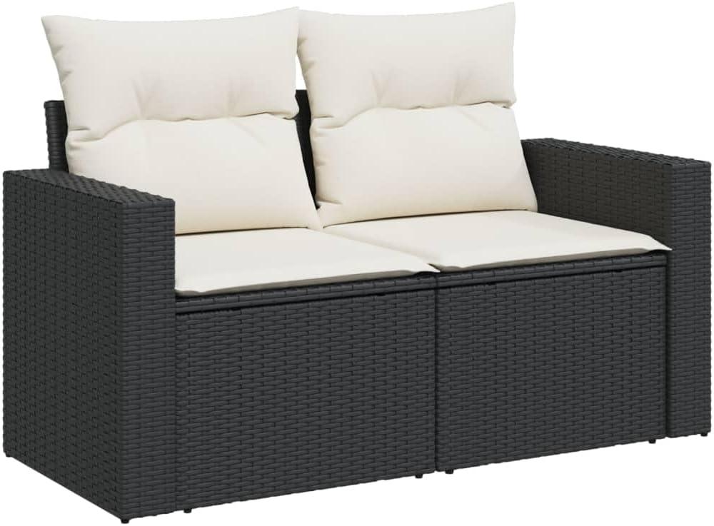 Our Take on the Stylish 9-Piece Black & Cream Garden Sofa Set