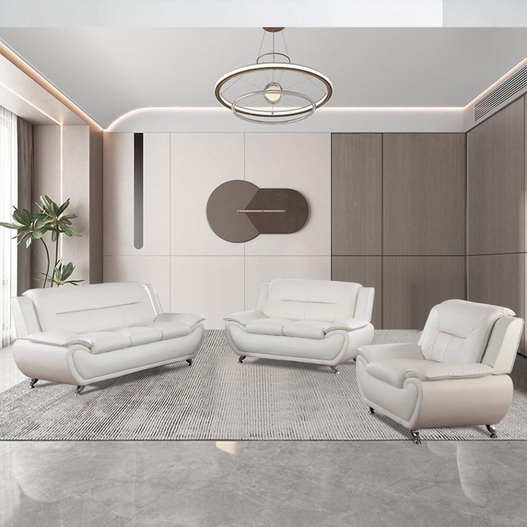 Our Take on the Cream‍ White‌ Leather Sofa ⁤Set: Stylish ‍& practical