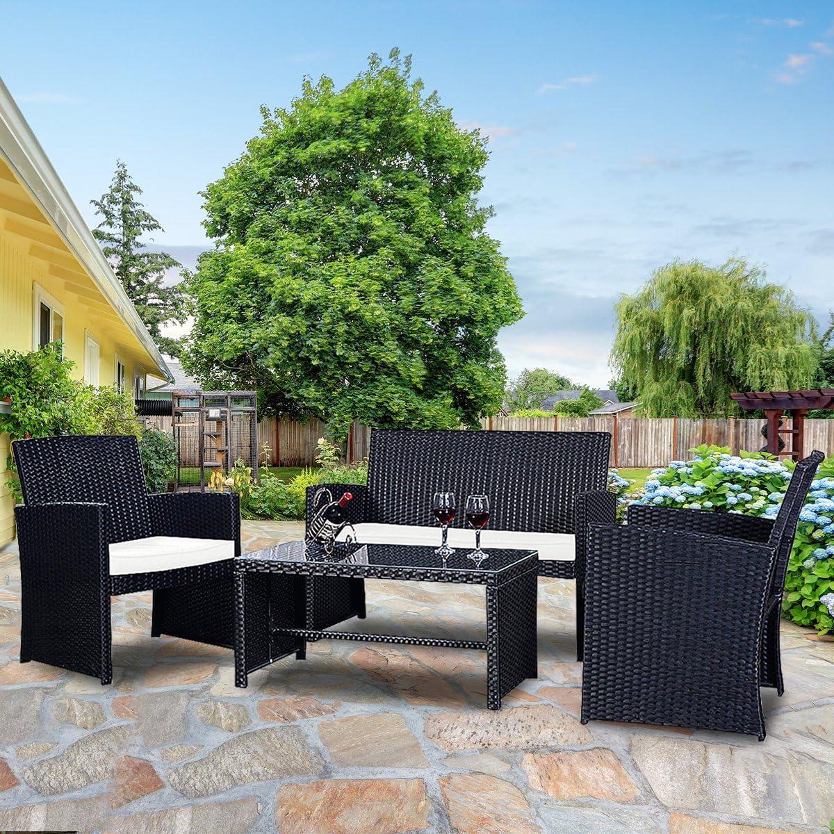Our Honest Take on the Goplus rattan Patio Set's Comfort & Style
