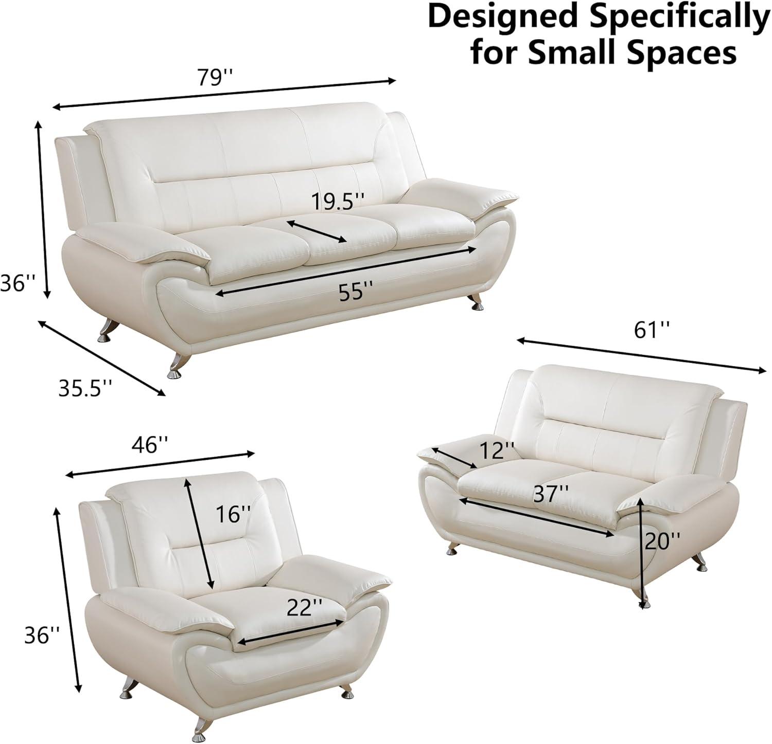 Our ‌Take on the Cream White Leather Sofa Set: Stylish & Practical