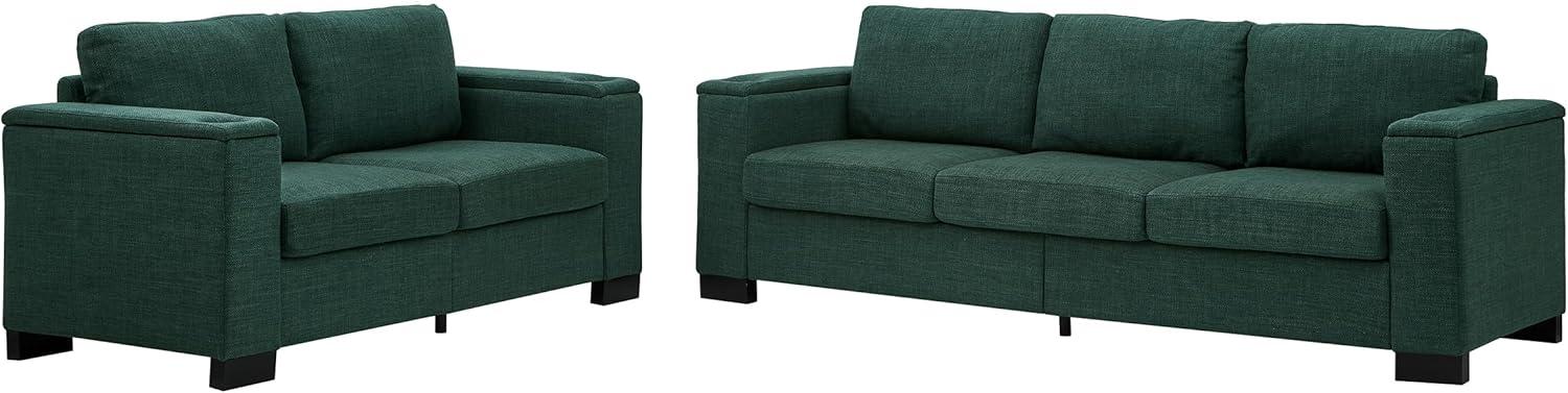 Our Honest Take on the Modern Green Sofa Set with‌ Storage & Cup‌ Holders