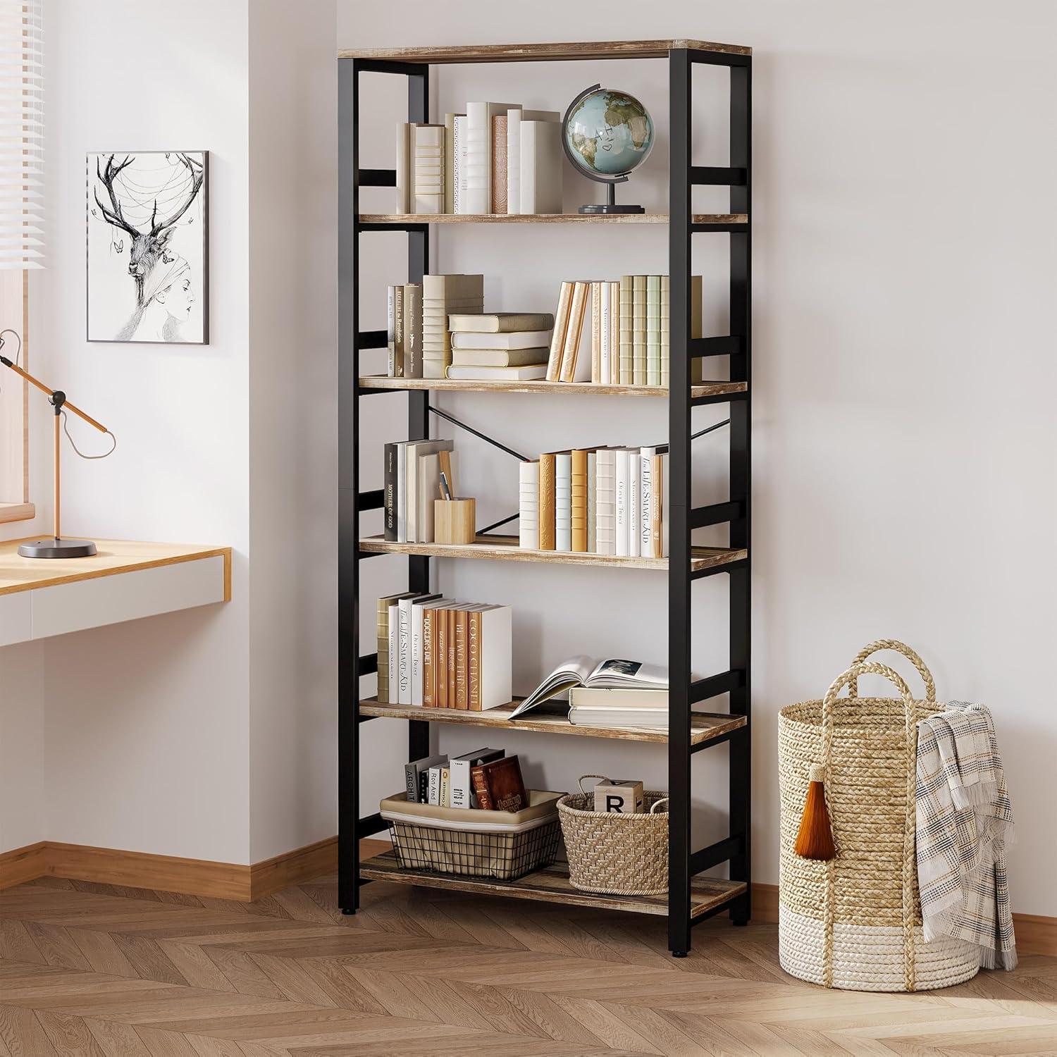 How We⁢ Organize with IRONCK's ‌Sturdy 6-Tier Vintage Shelf