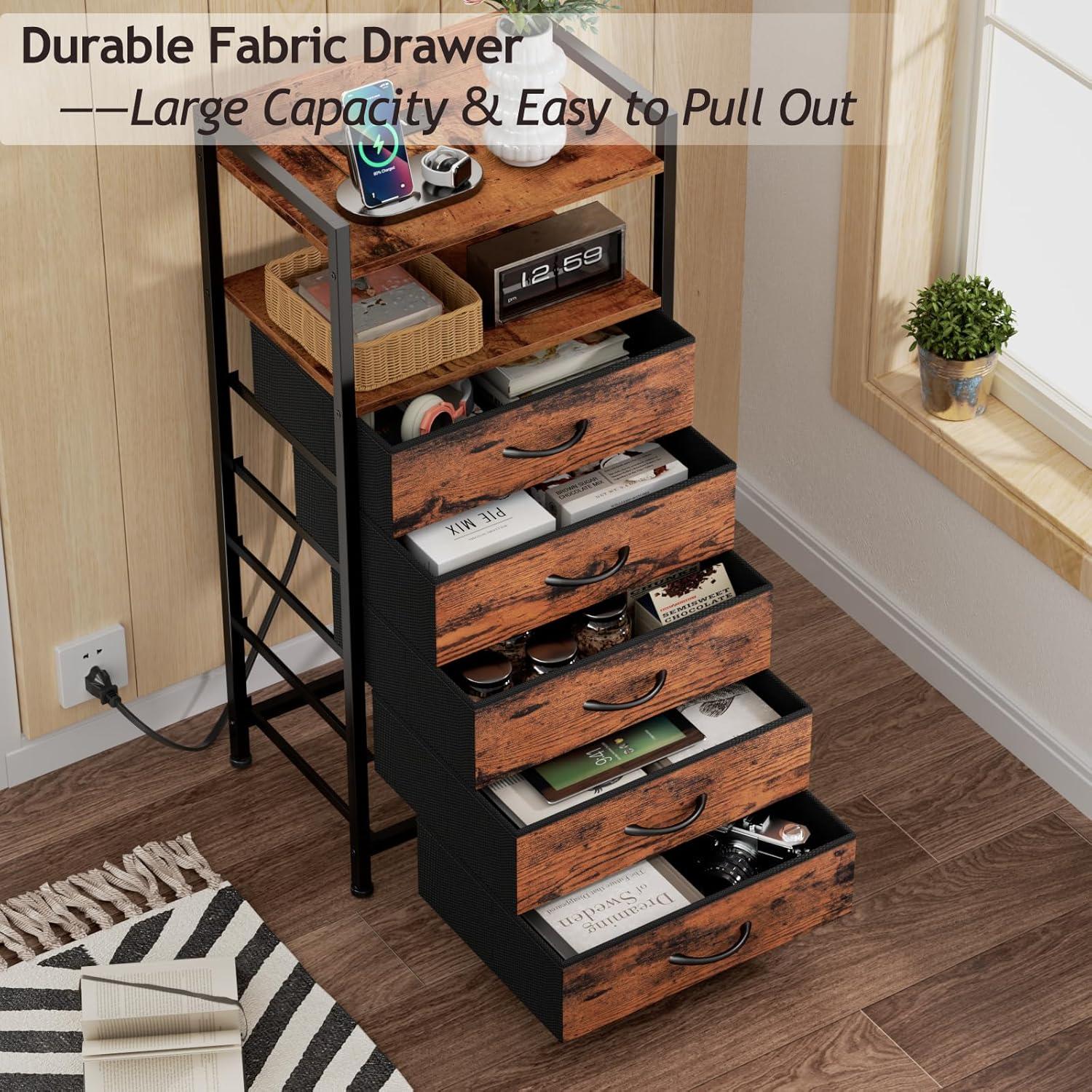 Our Honest Take on the Furnulem 5 Drawer Dresser ⁣with LED & Charging