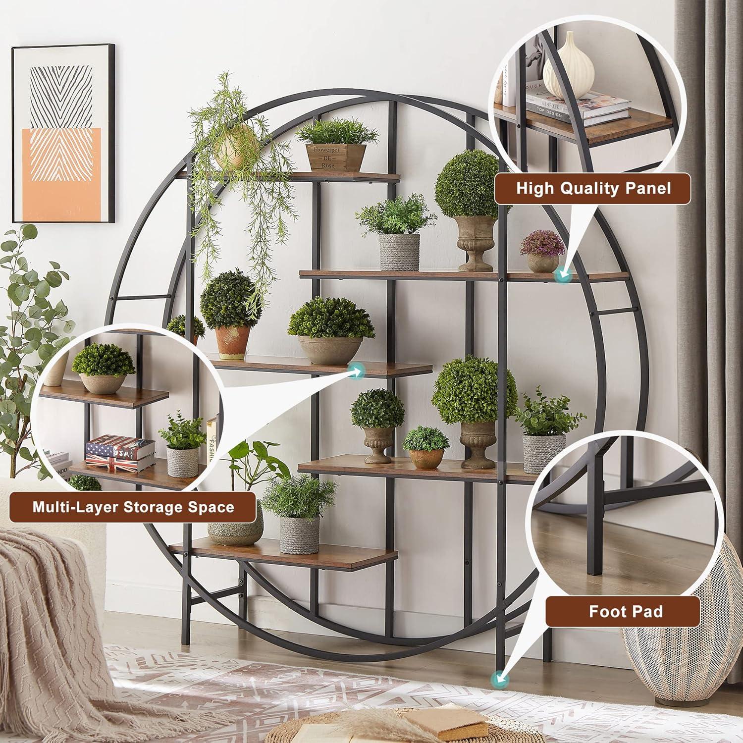 Why We Loved the ASTRAEUS 5-Tier Rustic Plant & ‍Book Shelf
