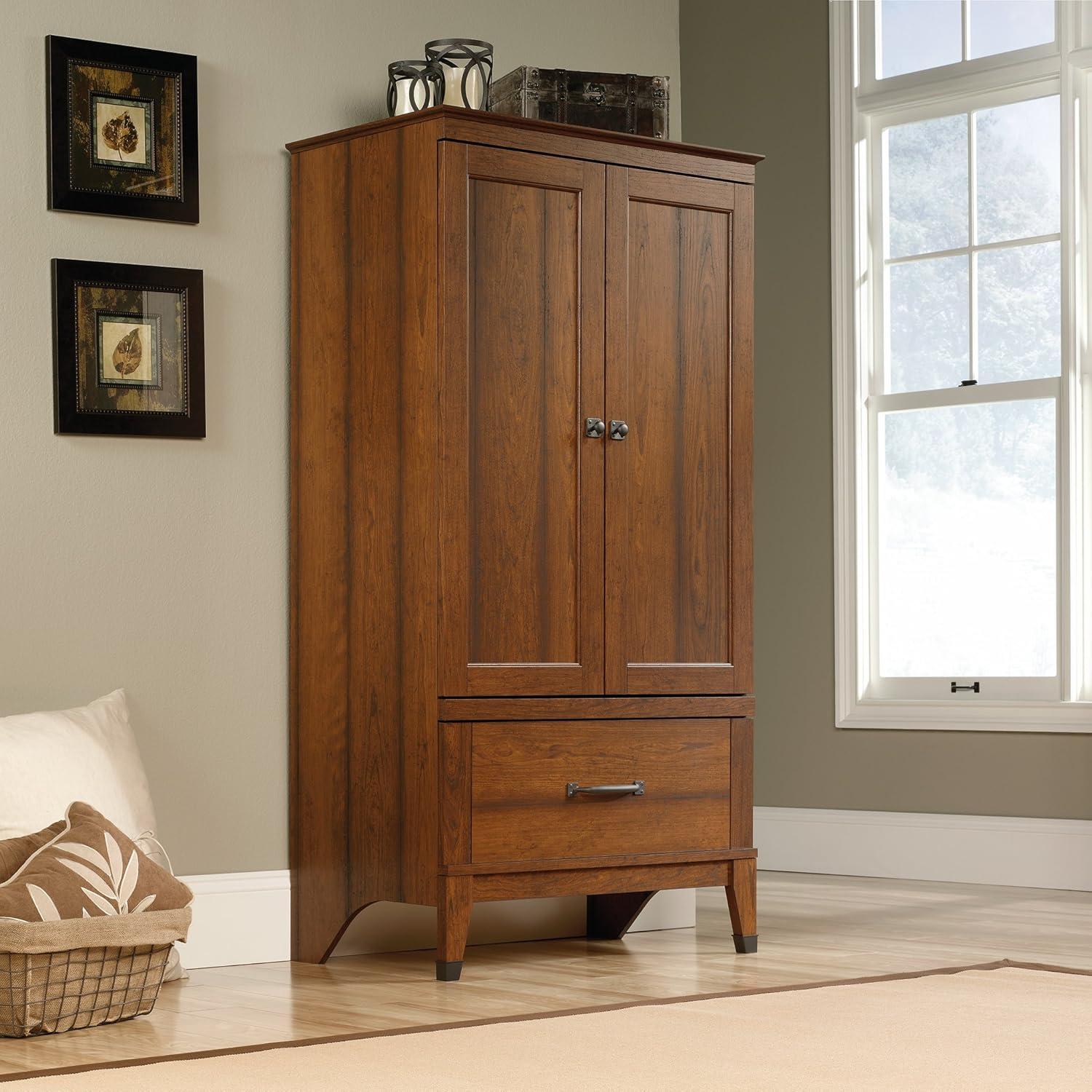 Our Honest Review: Sauder Carson Forge Armoire & Desk in Cherry
