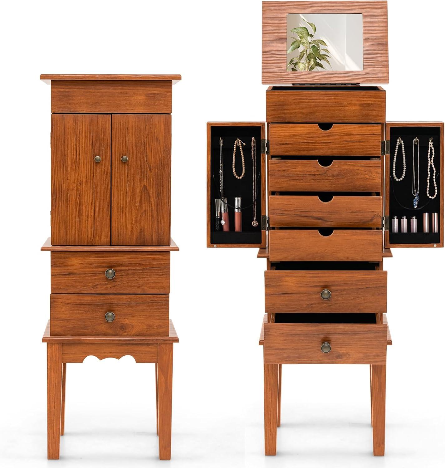 How We Organize Jewelry with GOFLAME's Stylish Armoire