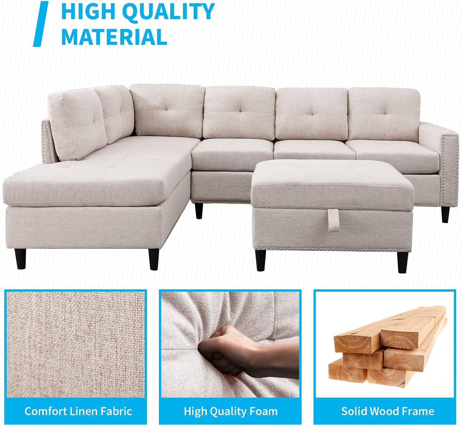 How We Fell for the Mjkone Oversized Sectional sofa's Comfort